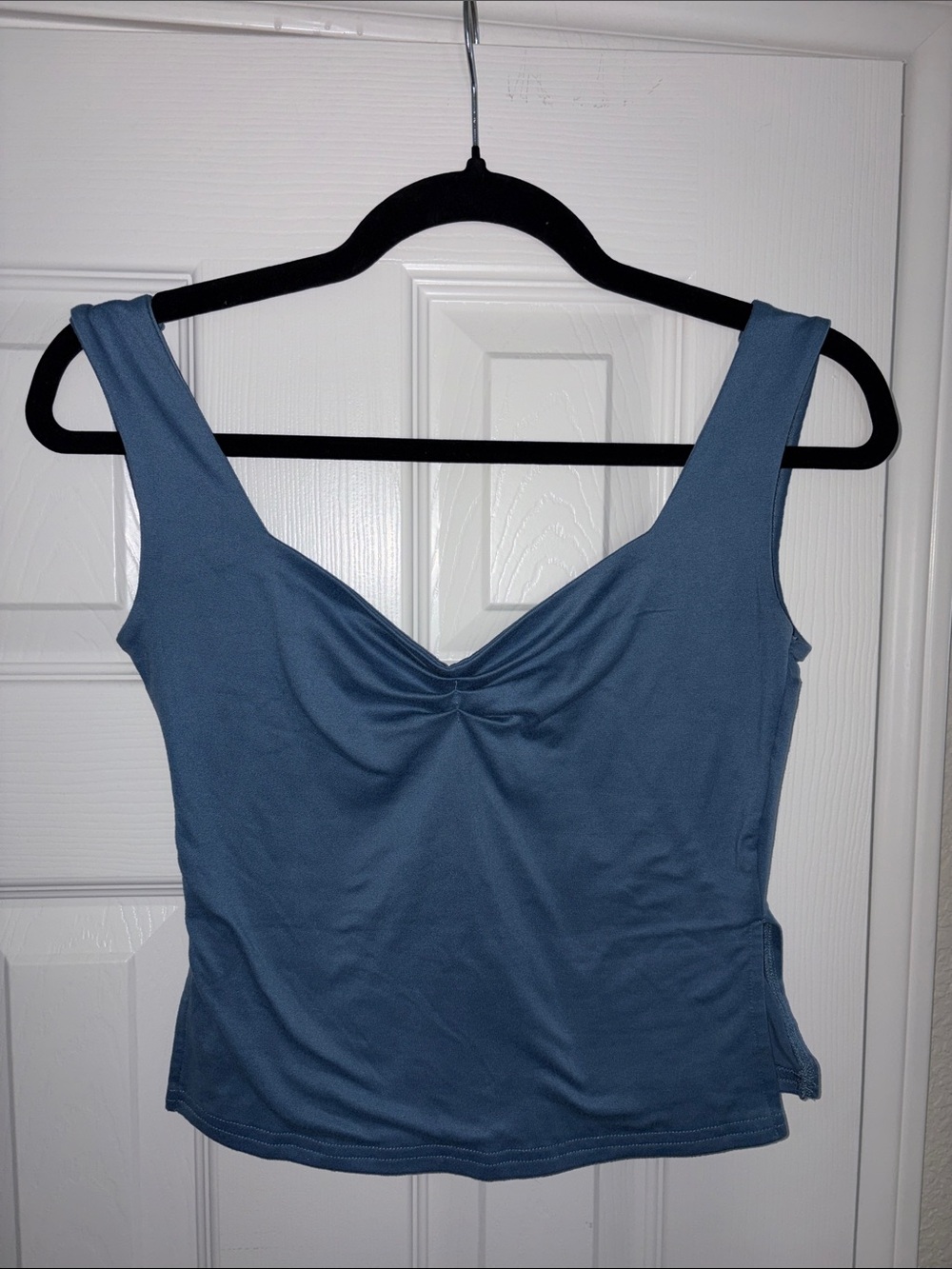 Scoop Neck Blue Women's Tank Top